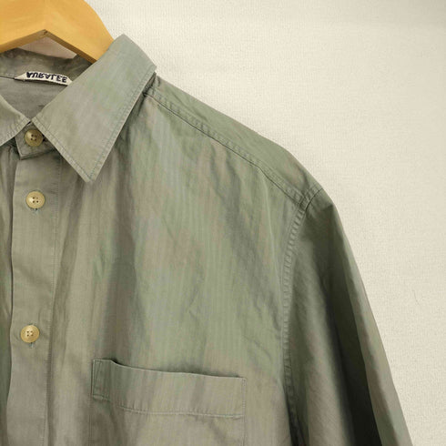 オーラリー AURALEE 22SS WASHED FINX HERRINGBONE HALF SLEEVED SHIRTS メンズ JPN:4